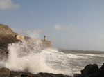 SX10065 Spray of wave at Porthcawl point.jpg